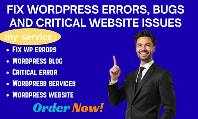 Fix wordpress errors, bugs and critical website issues by ...