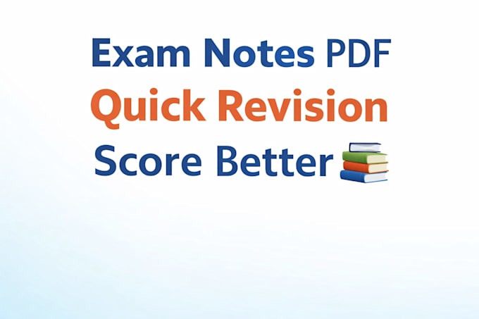 create short and easy exam notes PDF for quick revision