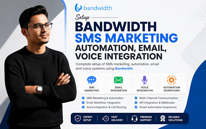 setup bandwidth sms marketing automation email voice integration