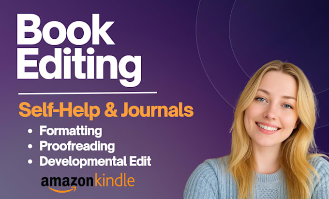 edit, proofread, and format your self help book or guided journal for KDP