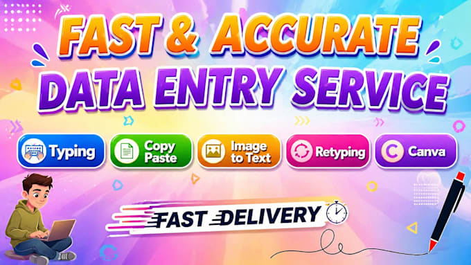 fast and accurate typing and data entry service