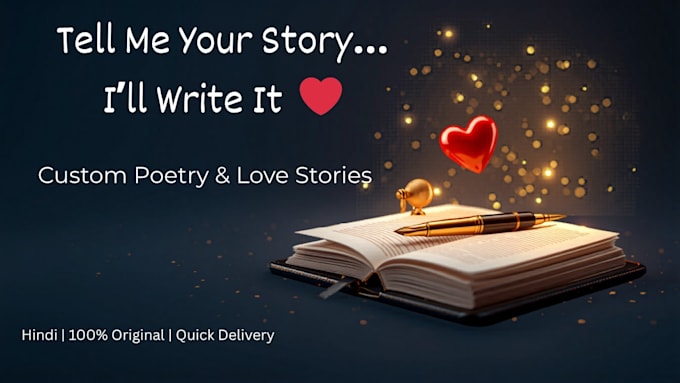 write a personalized romantic poem or emotional love story for you