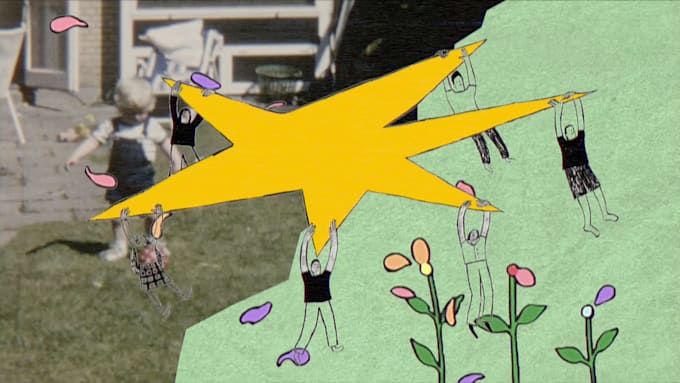 make psychedelic art collage music video