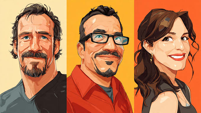drawing cartoon vector portrait art