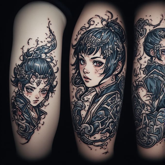 make anime tattoo design for you