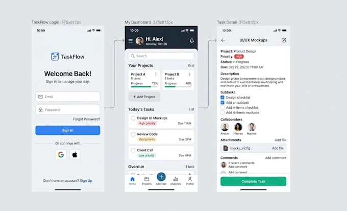 design app UI UX wireframes and prototypes
