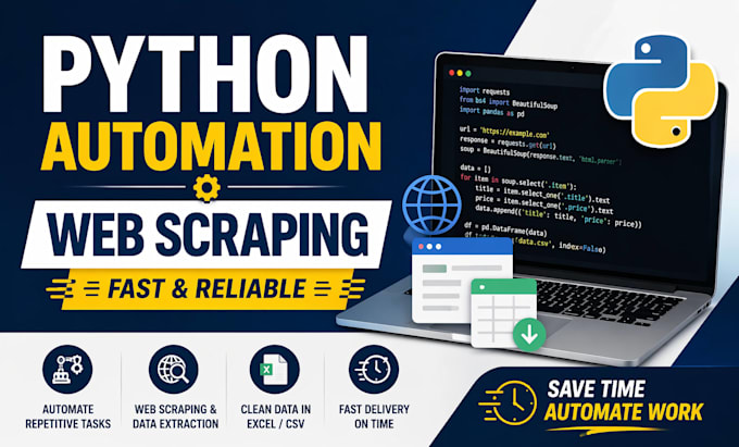 automate your tasks and scrape website data using python