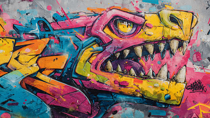 create graffiti pop art designs and murals