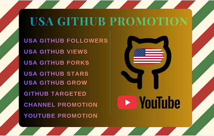 usa your github, youtube, and website with organic marketing and promotion