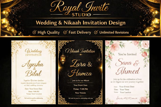 design wedding and nikkah invitation