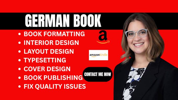 do german book formatting for amazon KDP, typesetting and KDP book publishing