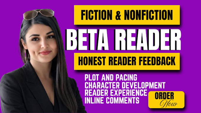 beta read your fiction and nonfiction manuscript with honest reader feedback