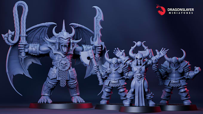 digital sculpt tabletop gaming miniatures for 3d print suit warhammer dnd