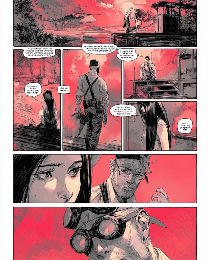 draw professional comic book pages and sequential art