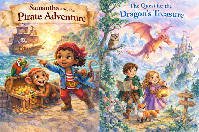 Illustrate children story book illustration, children story, book ...