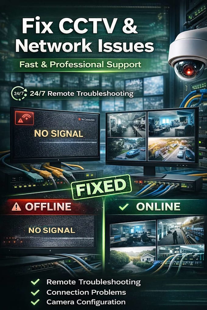 fix cctv and network issues