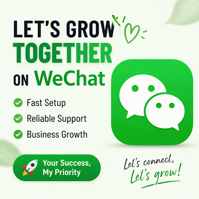help you open and optimize your wechat account fast