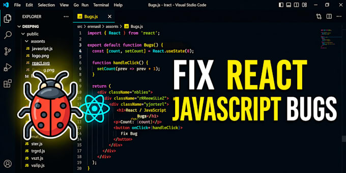 fix your react js or javascript bugs quickly