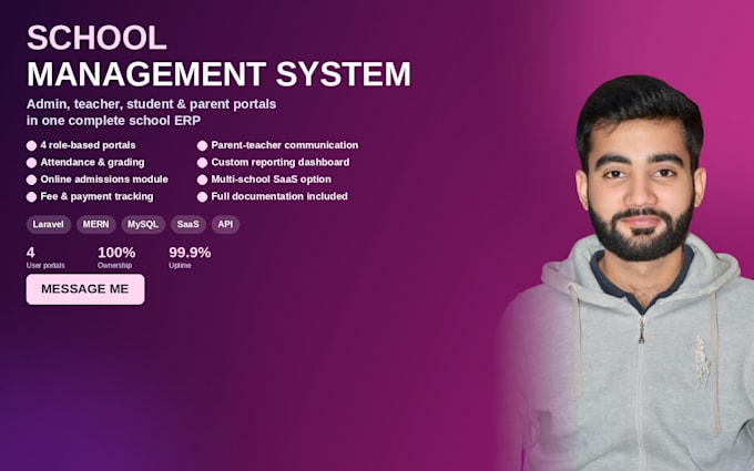 build multi tenant school erp with biometric attendance