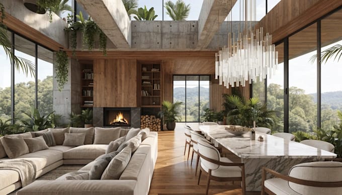 make design your interior exterior and render realistic