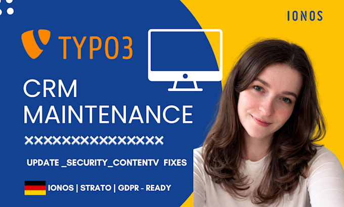 maintain and update your typo3 cms ionos website for security content and design
