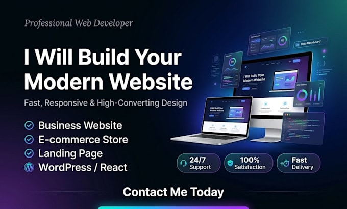 build custom web development, front end developer
