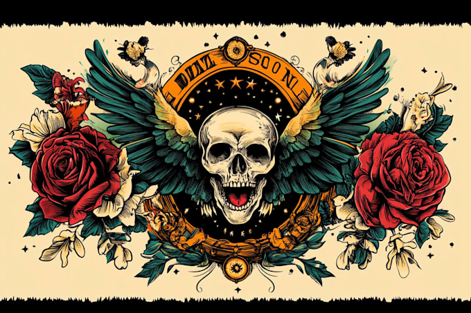 design custom dotwork tattoo illustration detailed style