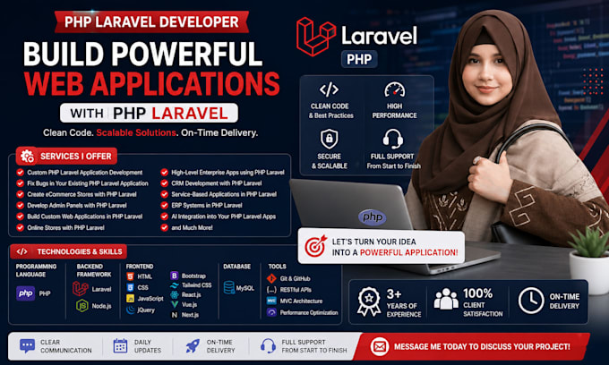 develop laravel web apps and backend systems