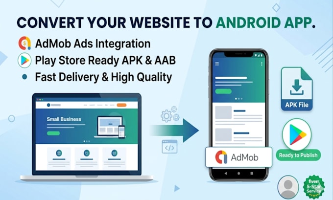 convert your website into android app with admob ads