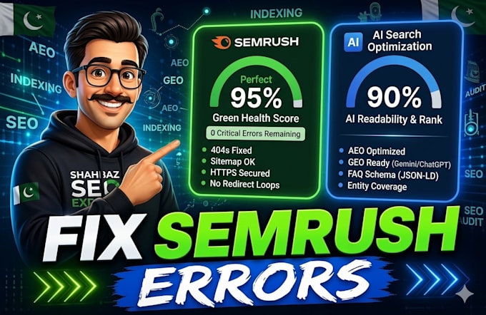 fix technical SEO errors found in ahrefs semrush and moz