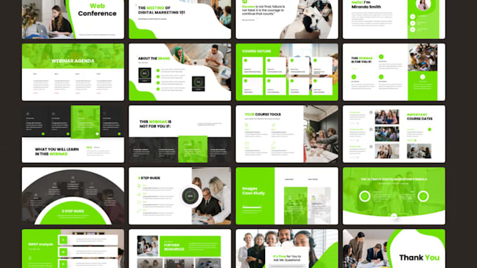 design webinar slides, course presentation, training slides for coaching online