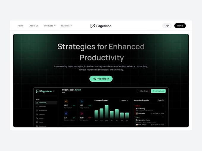 build a modern react web app or dashboard UI UX