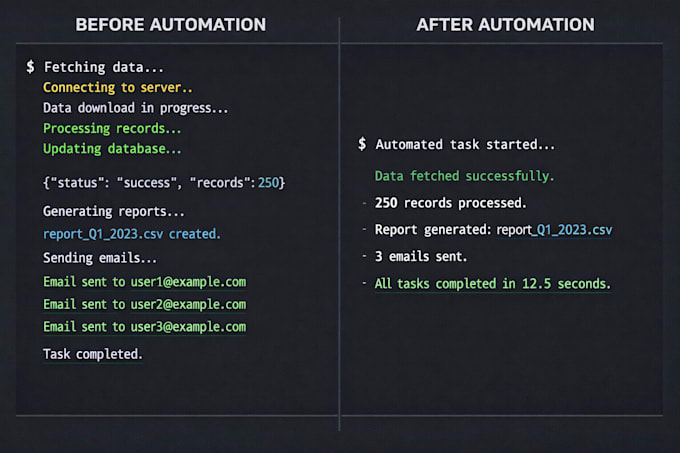 write a python script to automate your manual tasks