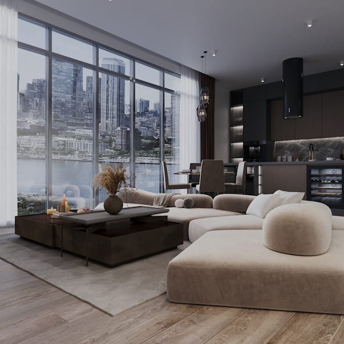 create photorealistic interior 3d render