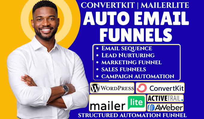 automate email funnels with convertkit activetrail mailerlite aweber automation