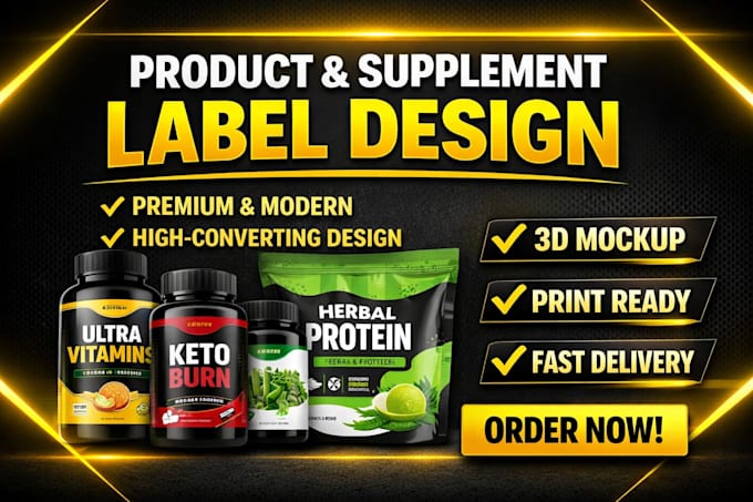 do product label design and supplement label design