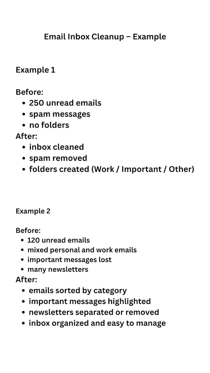 clean and organize your email inbox