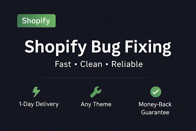 fix any shopify bug, error or layout issue fast