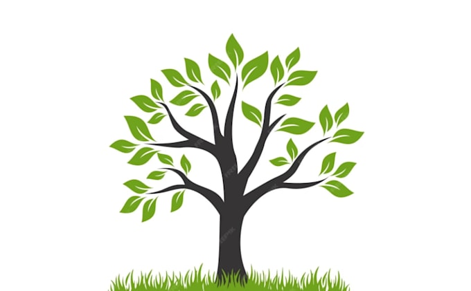 make a clean and modern tree logo for businesses