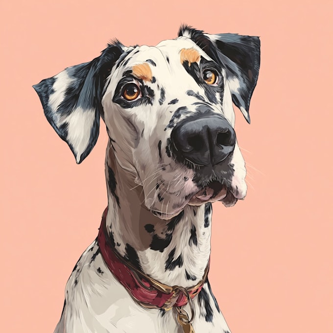 make a minimalist pet portrait  art