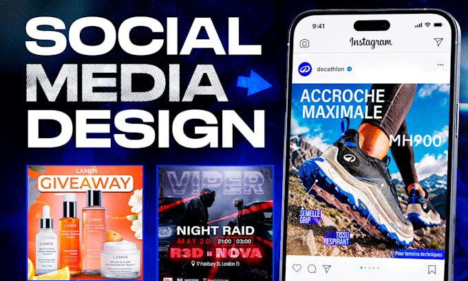 design premium quality social media posts, ads and banners