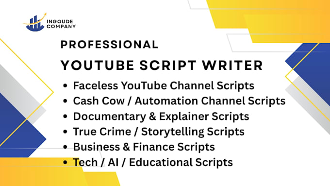write youtube script true crime documentary scriptwriter movie scriptwriting