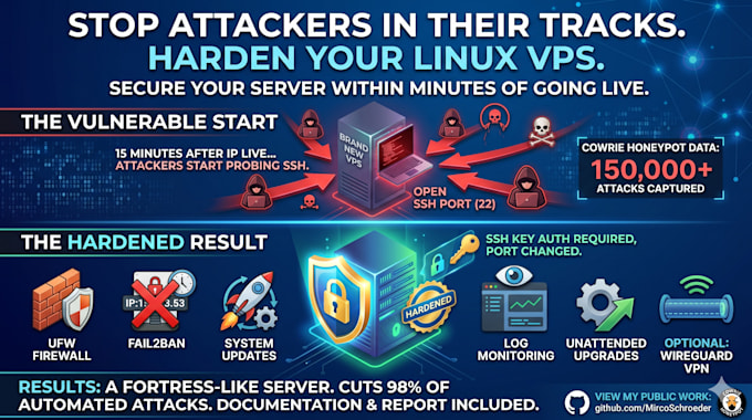harden your linux vps against attacks with ssh hardening and firewall