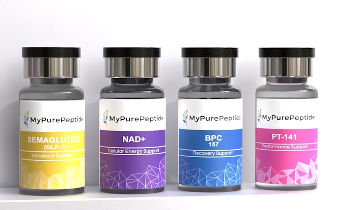 do product label design, peptide label design, vial label design