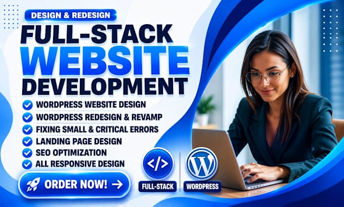 Design redesign clone copy wordpress website development as full stack ...