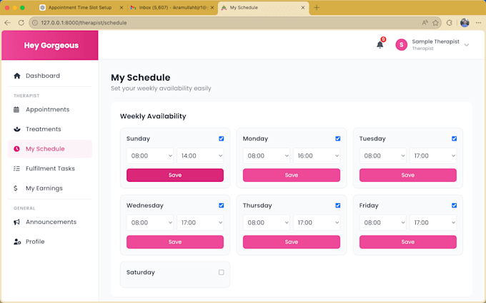 develop saas web app, API integration, and dashboard