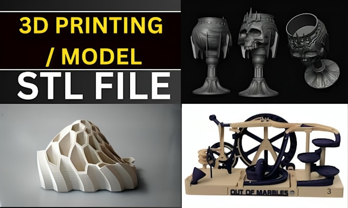 do 3d cad modeling, rendering, create, repair stl file for 3d printing in 8 hour