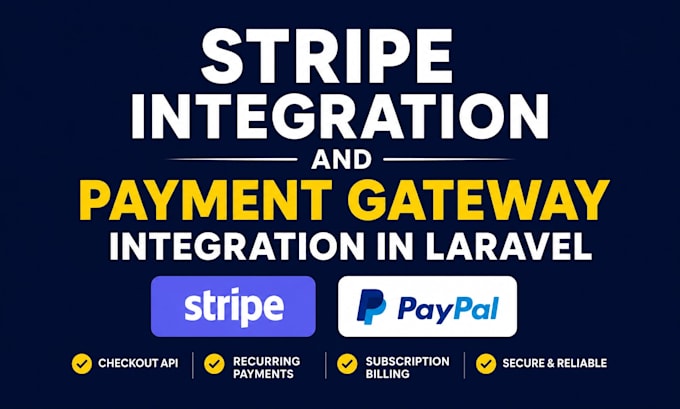 do stripe integration and payment gateway integration in laravel