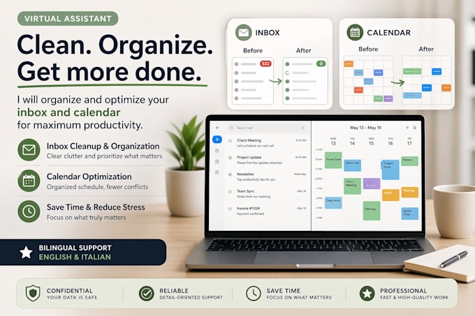 clean and organize your inbox and calendar