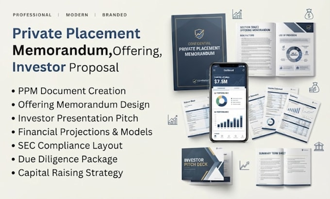 write, design private placement memorandum investor offering memorandum proposal